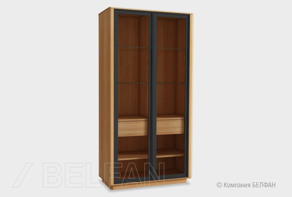 Шкаф с витриной 2-х дв. "Origin" массив дуба 1