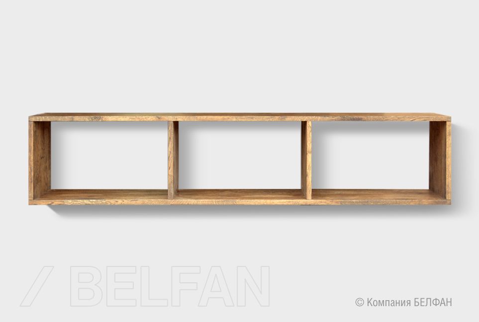 Полка настенная "Cube Design" 3 массив дуба 1
