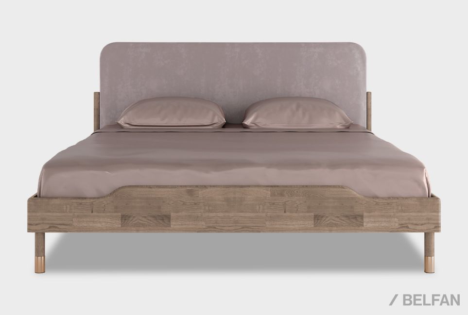 Кровать "Меридиан" (мягкое изголовье) массив дуба 2