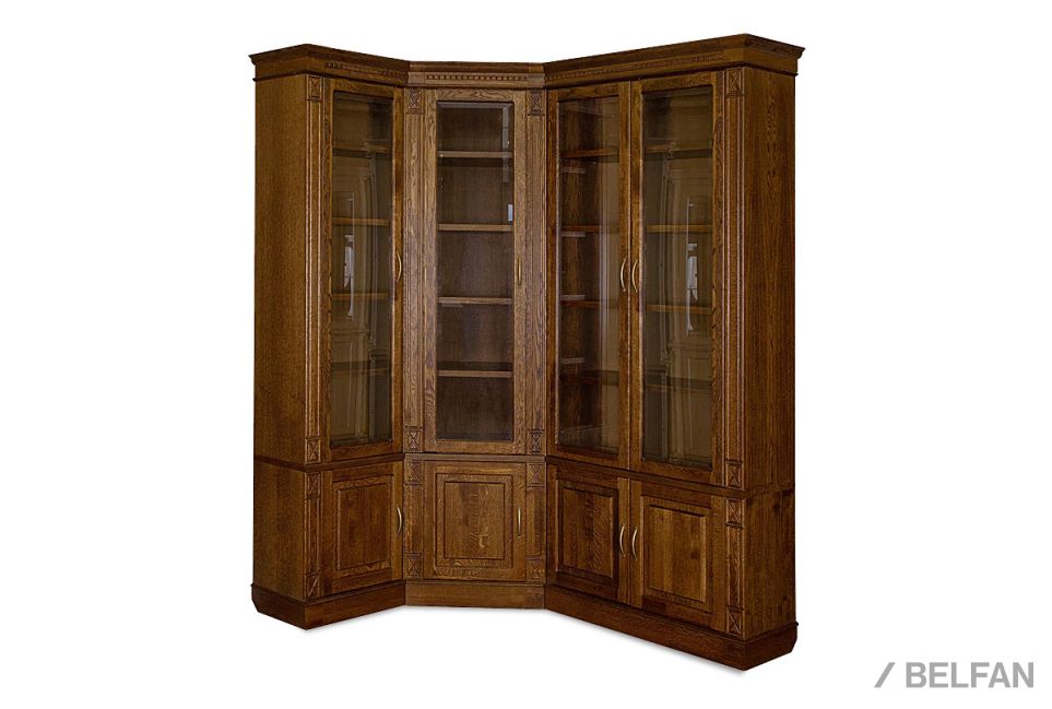 Набор мебели для библиотеки "Верди Люкс 2" массив и шпон дуба 1