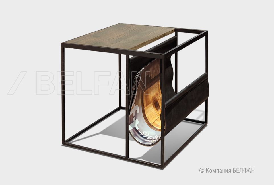 Стол журнальный "Art Collection" c газетницей массив дуба 1