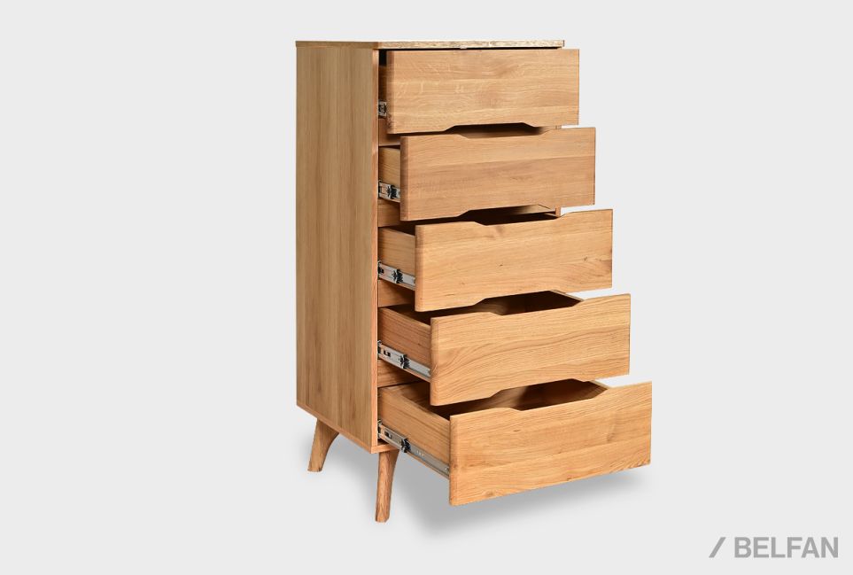 Комод "Elva" B-5 высокий массив и шпон дуба 4