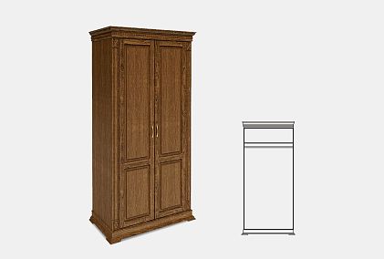 Шкаф 2-х дверный "Верди Люкс"