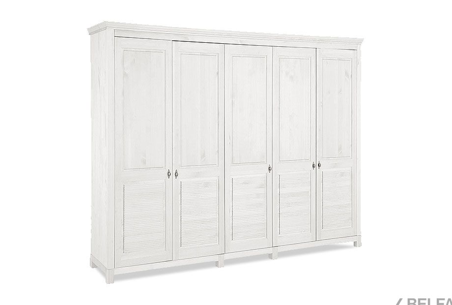 Шкаф для одежды 5-ти дв. "Рауна" 50 массив сосны 1