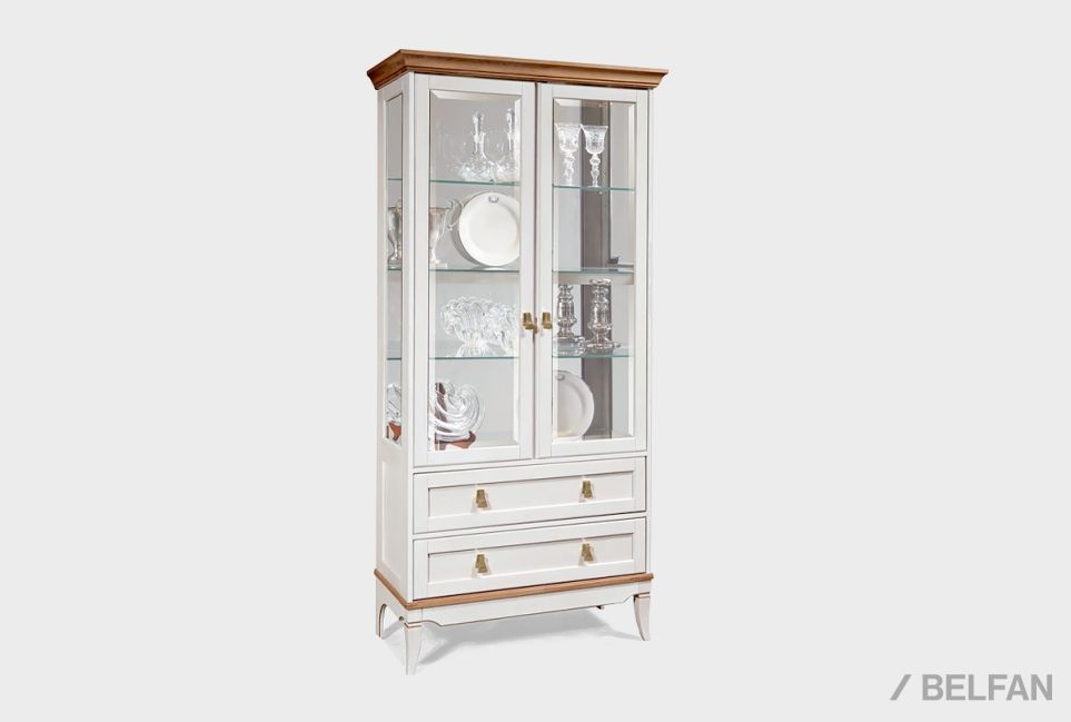 Витрина 2-х дверная "Стюарт" массив и шпон дуба 1