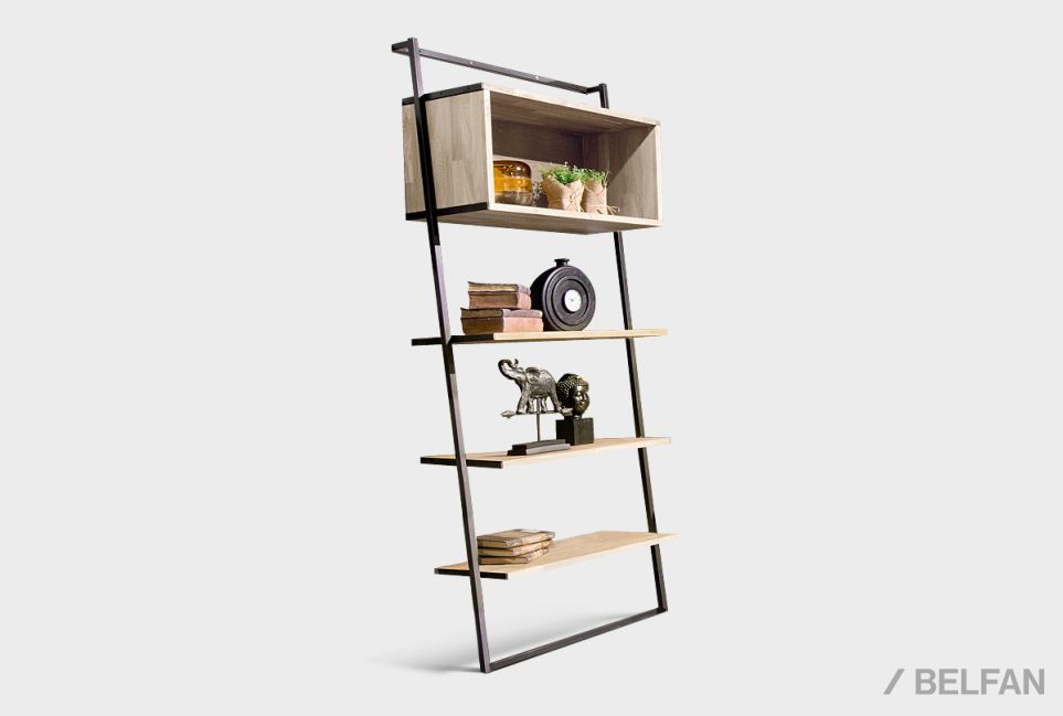 Стеллаж "Art Collection" 445 массив дуба, металл 1