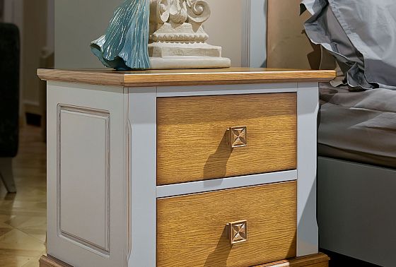 Тумба прикроватная "Brianson" массив и шпон дуба, МДФ 7