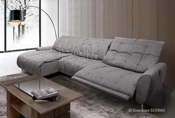Диван с оттоманкой ГРЕЙ-2 #1