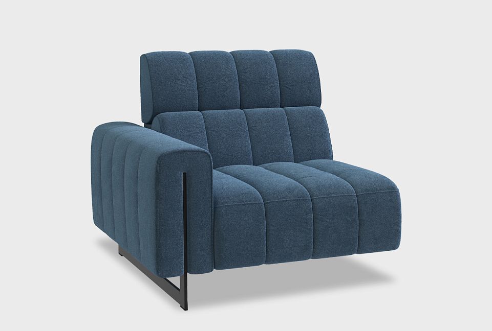 "Genesi" секция одноместная; раскл.; 1EL; Реклайнер; левая; начальная группа ткани