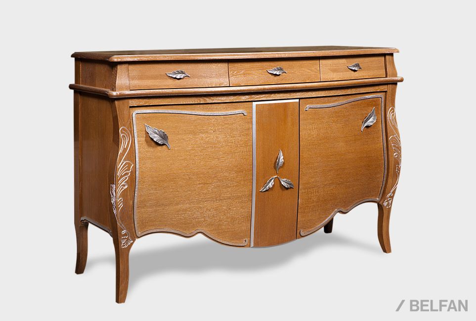 Тумба "Трио" массив и шпон дуба 1