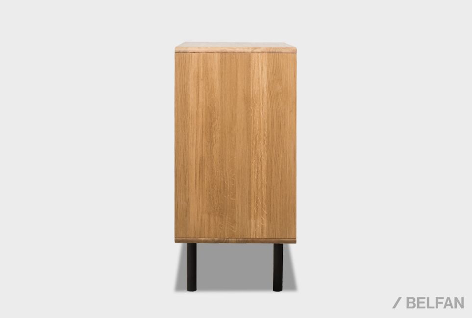 Тумба "Норман" 4 массив дуба, МДФ, металл 3