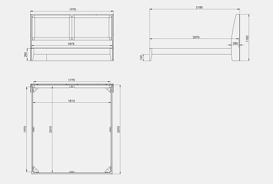 Кровать "Сакраменто" (мягкое изголовье) массив дуба 5