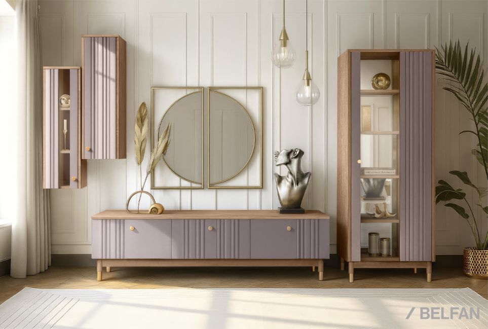 Тумба под ТВ "Меридиан" 180 массив дуба, МДФ 3