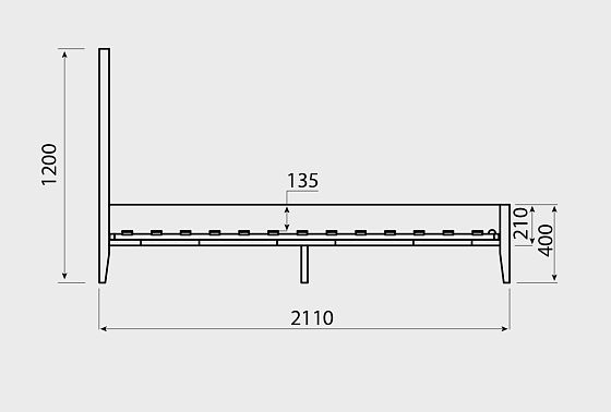 Кровать "Chicago" массив и шпон дуба 6