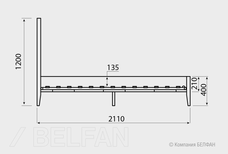 Кровать "Chicago" массив и шпон дуба 3