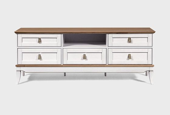 Тумба под ТВ "Стюарт" (с нишей) массив и шпон дуба 5