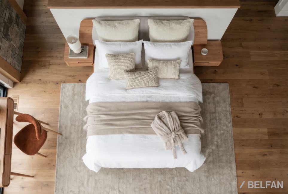 Кровать "Монблан" (с прикроватными тумбами) массив дуба 4