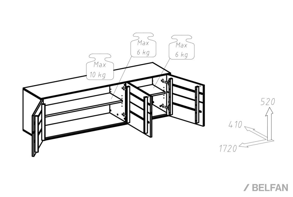 Тумба навесная "Гринвуд" 3 массив дуба 4