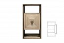 Модуль настенный "Cube Design" 2 (с нишей); фасад "косынка" (шпон); правый; графит, белёный дуб