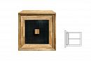 Модуль настенный "Cube Design" 1; фасад "стекло"; левый; бейц-масло