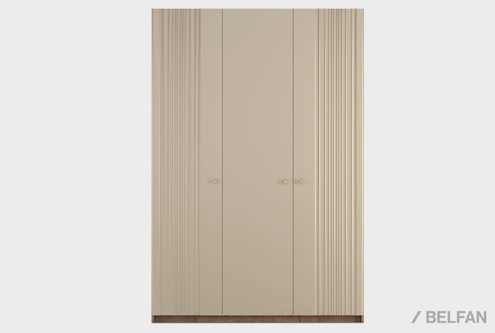 Шкаф для одежды 3-х дверный "Меридиан" (комбинированный) шпон дуба, МДФ 2