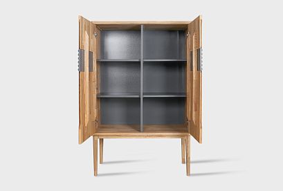 Тумба высокая "Уоллстрит"; *А-012.82; к-бейц-масло, ф-бейц-масло, вст-антрацит