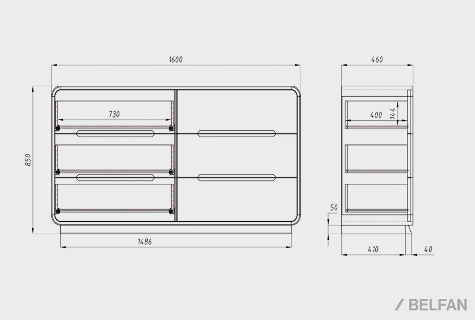 Комод "Монблан" 6 массив дуба 2