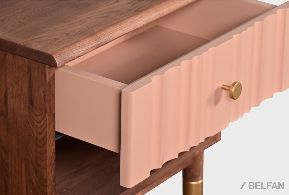 Тумба прикроватная "Меридиан" (с нишей) массив дуба, МДФ 3