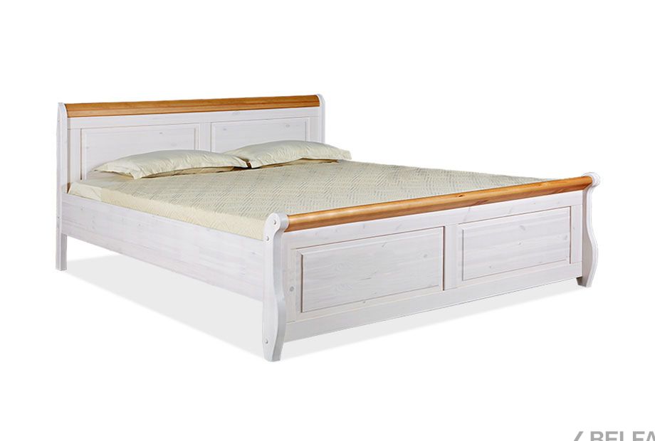 Кровать двуспальная "Мальта-М" 160 (без ящиков) массив сосны 1