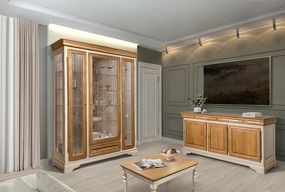 Тумба "Оливия" (широкая) массив и шпон ольхи 9