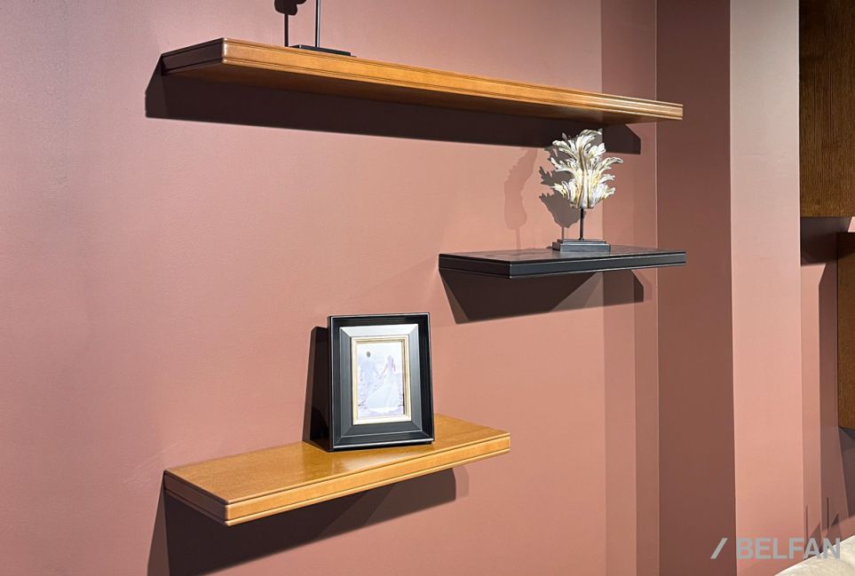 Полка навесная "Тэфи" массив и шпон дуба 1