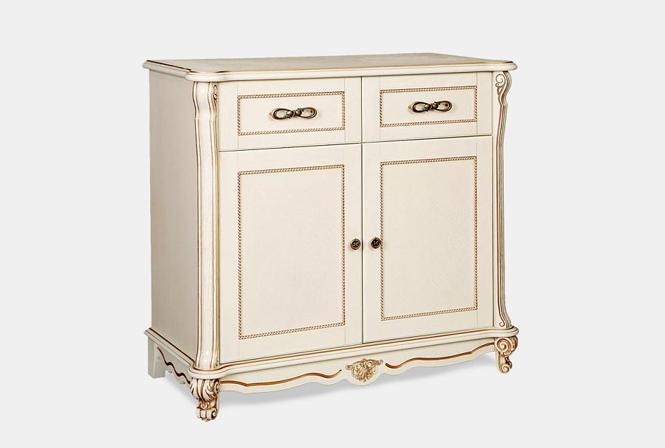 Тумба "Алези 2"; слоновая кость с золочением