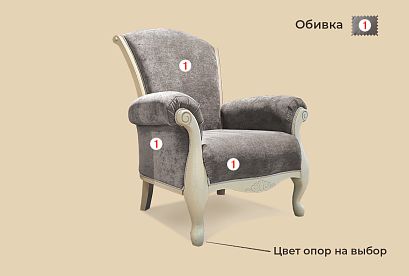 "Грация" кресло; нераскл.; *ММ-184-01; начальная группа ткани