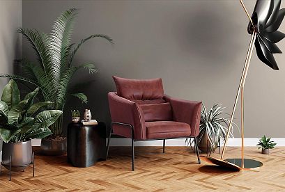 "Купер" кресло; нераскл.; 12; металл черный; Loft 01 (38935); (гр. 1/МТХ)