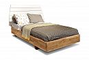 Кровать "Wallstreet" (комбинированная); без основания, без матраса; (900х2000); к-бейц-масло, изг-белый
