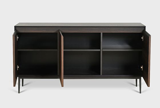 Тумба "Монреаль" 3 шпон дуба, МДФ, металл 12