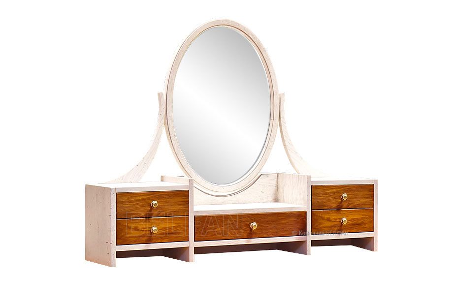 Зеркало для стола туалетного "Шамбор"; р-слон.кость, в-медовый; патина, без затирания, без шкантов, червоточина