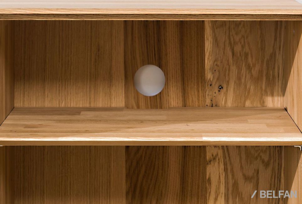 Тумба "Norman" 3 с нишей (правая) массив дуба, МДФ, металл 2