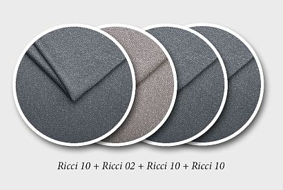 "Леформ" диван 3-х модульный; нераскл.; 25L15R; дуб лак; Ricci 10+Ricci 02+Ricci 10+Ricci 10 (гр.1/МТХ)