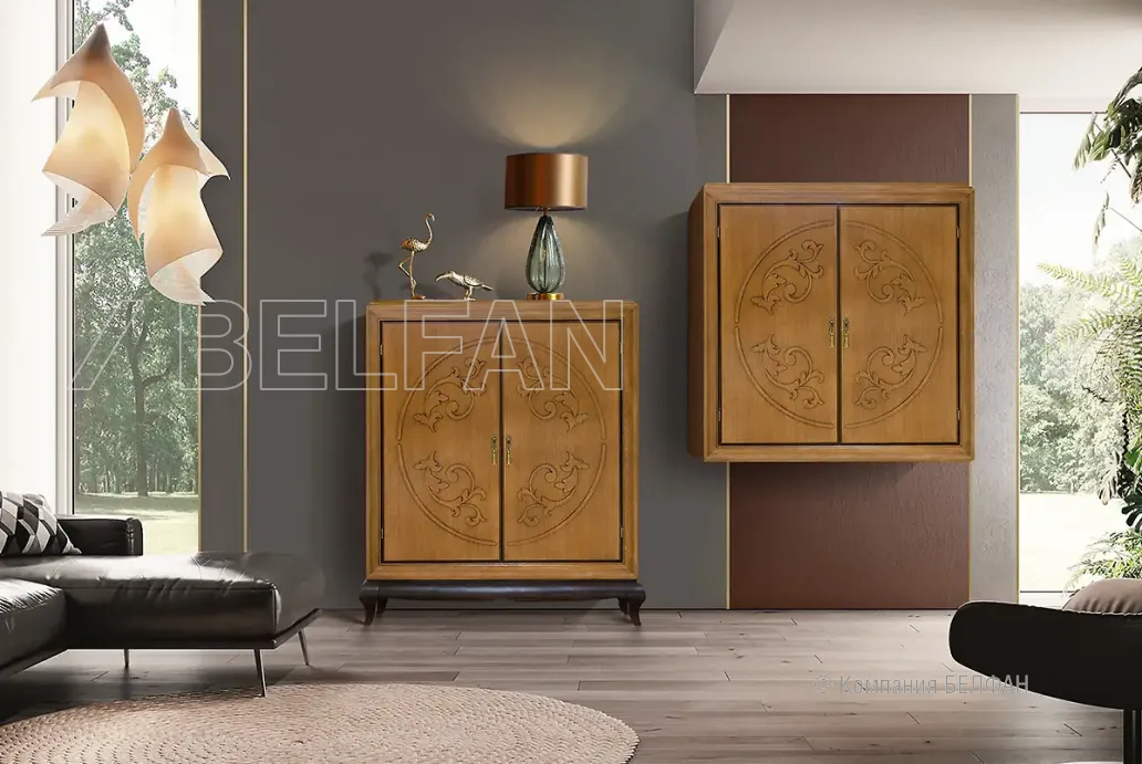 Гостиная «Соната» #15 коньяк с тёмной патиной + горький шоколад