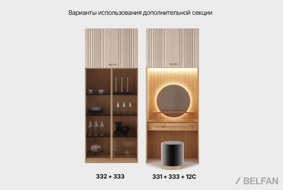Дополнительная секция "Меридиан" МДФ 2