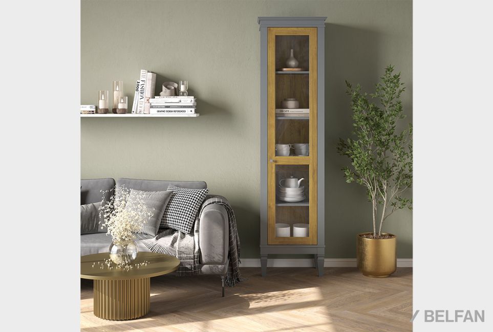 Витрина "Ольса-С" 100 (правый) массив сосны 1