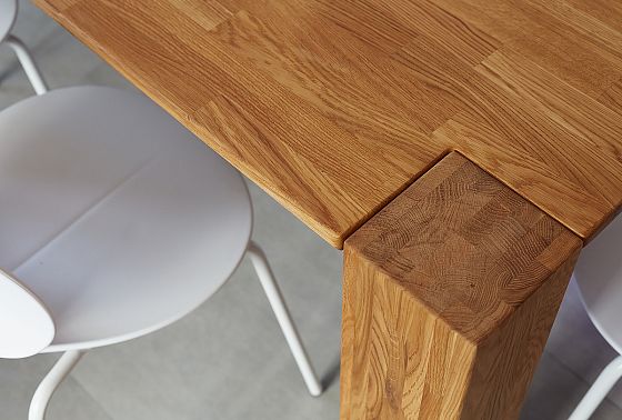 Стол обеденный "Берген" П-03 (сечение опор 150х150) массив дуба 8