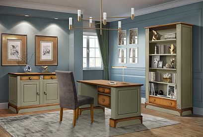 Стол письменный «Бриансон» (1 тумба слева); *А-020.5324; корсика+дуб