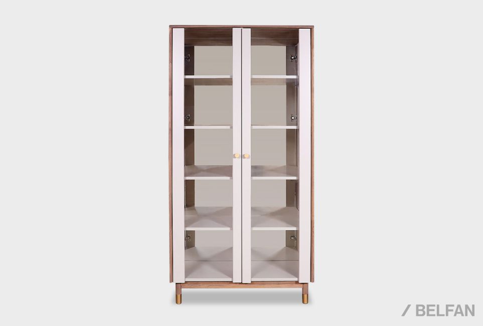 Витрина 2-х дверная "Меридиан" массив дуба, МДФ 1