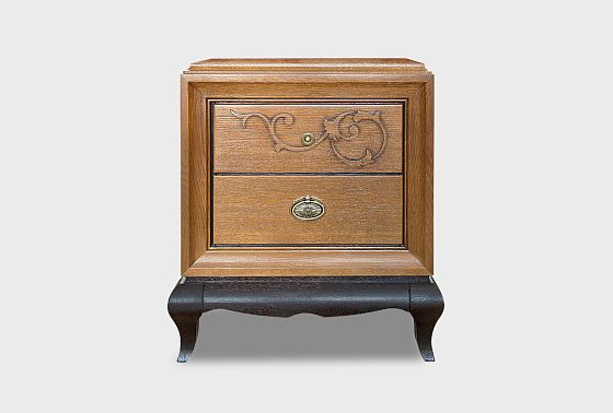 Тумба прикроватная "Соната" (декор) массив и шпон дуба 8