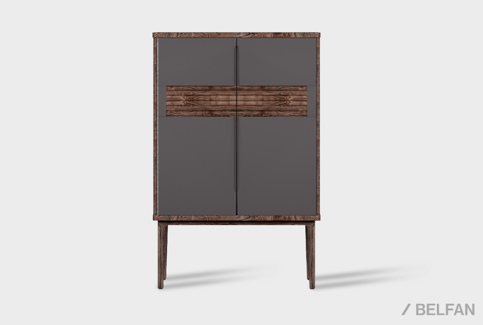 Тумба высокая "Wallstreet" массив дуба, МДФ 1