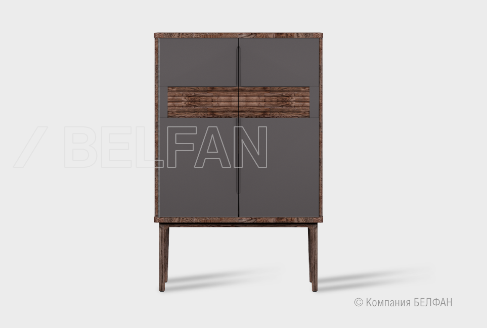 Тумба высокая "Wallstreet" массив дуба, МДФ 1