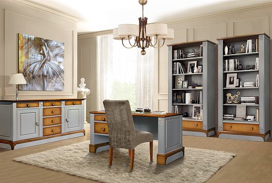 Тумба 3-х секционная "Brianson" массив и шпон дуба, МДФ 6