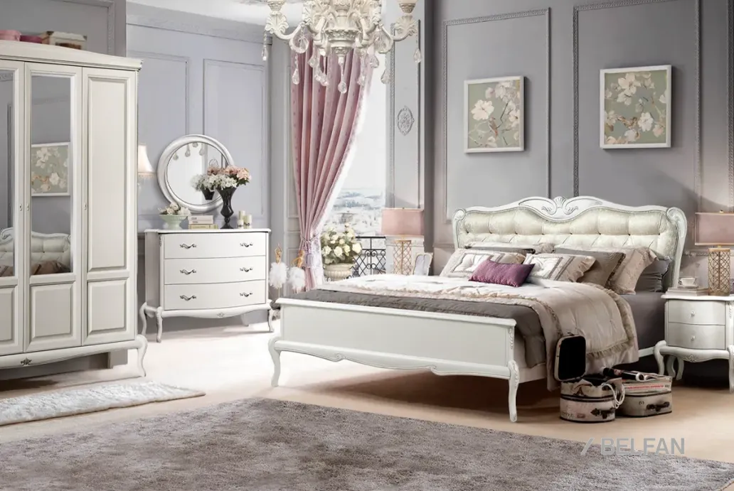 Спальня Fleuron #2 альба с серебряной патиной